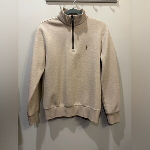 Ralph Lauren Men's Zip-Up Beige Sweater